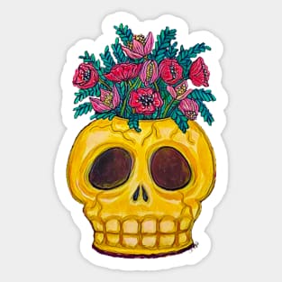 Blooming Skull Sticker